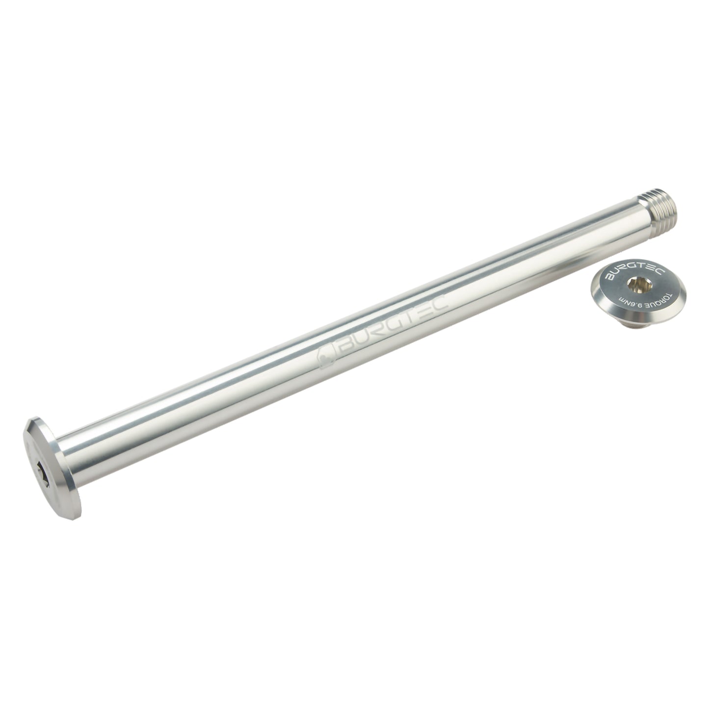 Burgtec Evil Rear Axle-170mm-Rhodium Silver-BRINK