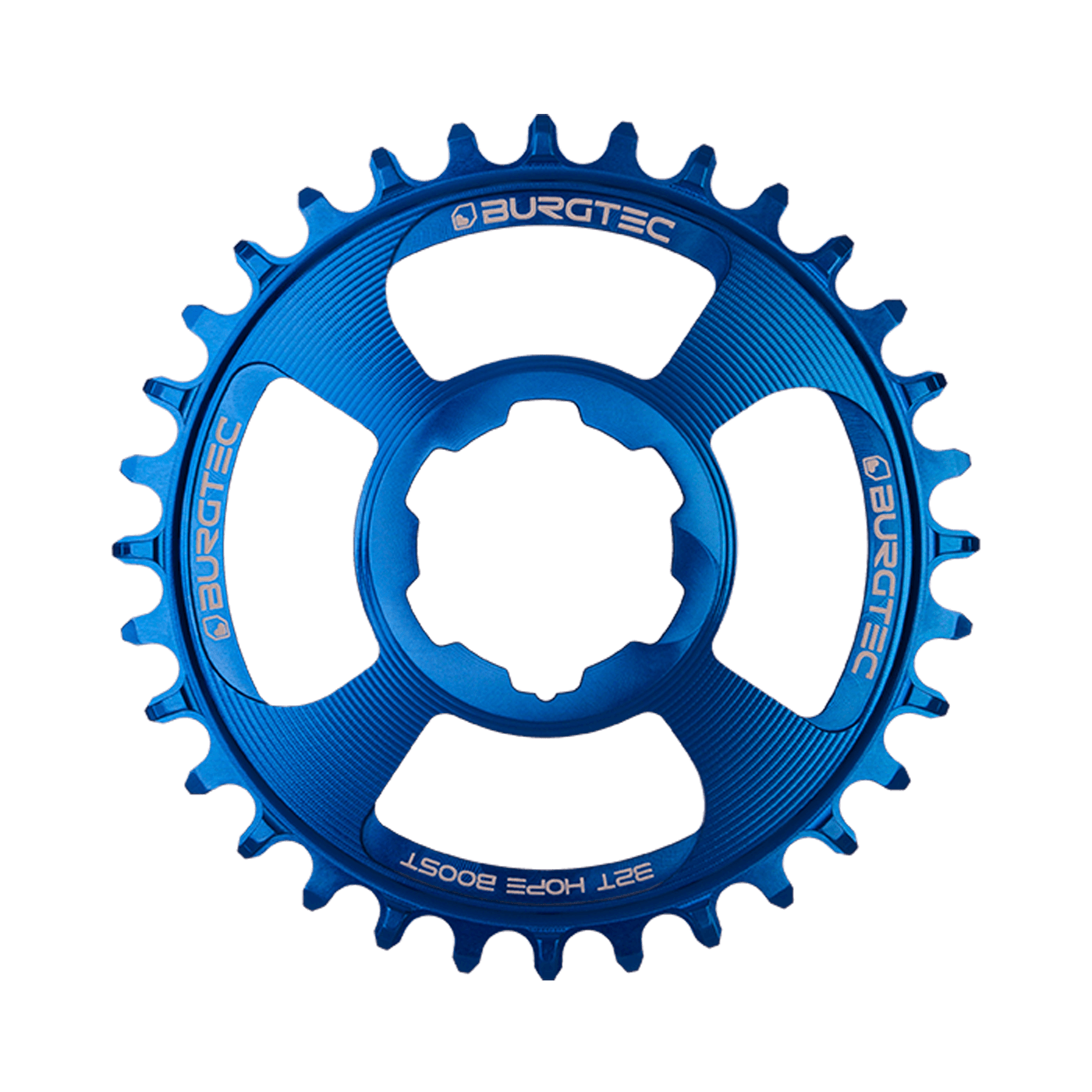 Burgtec Hope Thick Thin Chainring-28T-Deep Blue-Boost-BRINK