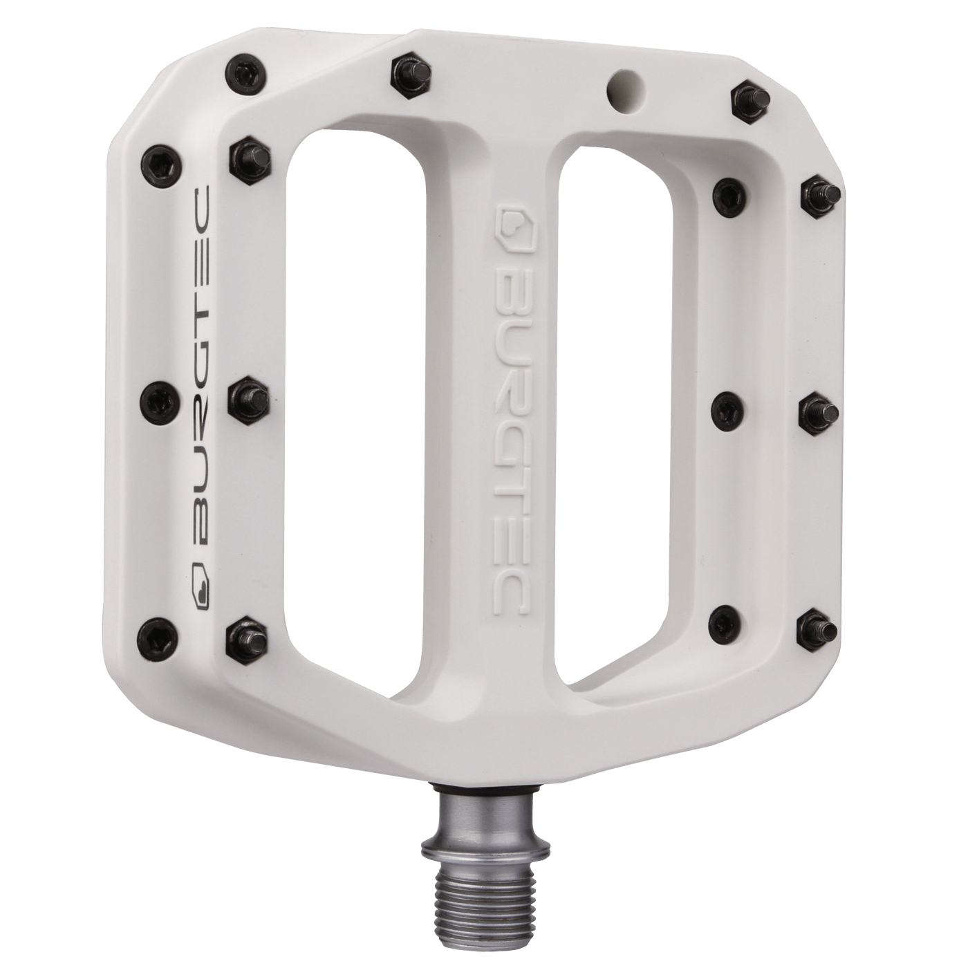 Burgtec MK4 Composite Pedals-Damn Right White-BRINK