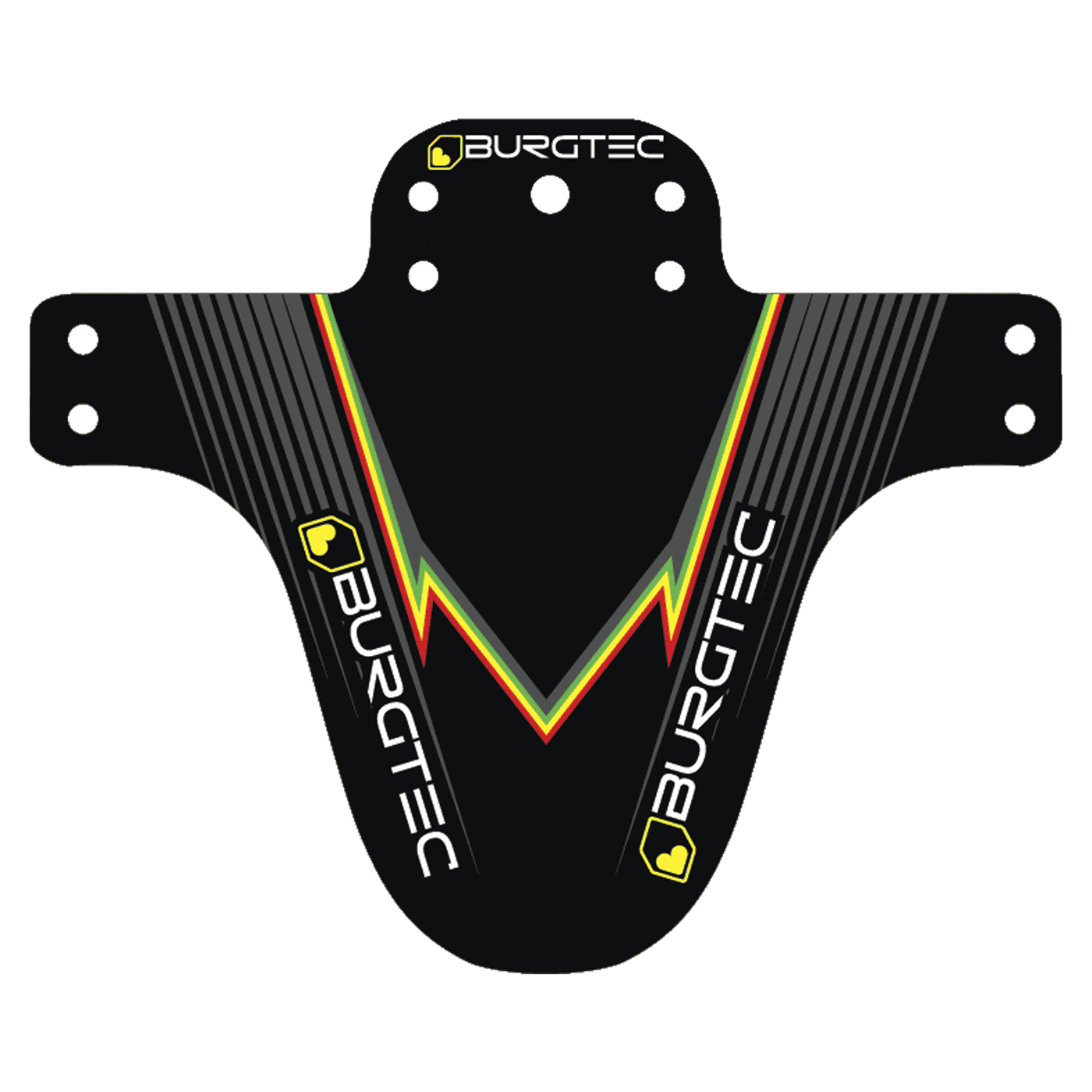 Burgtec Moto Mudguard-Rasta-BRINK