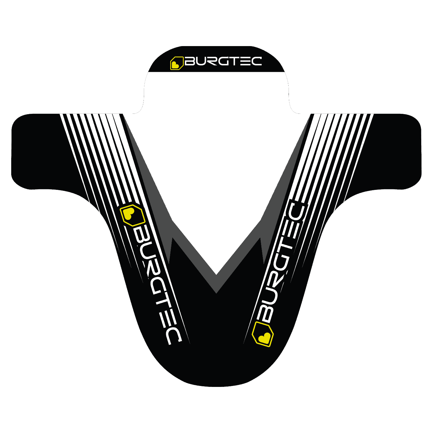 Burgtec Moto Mudguard-White-BRINK