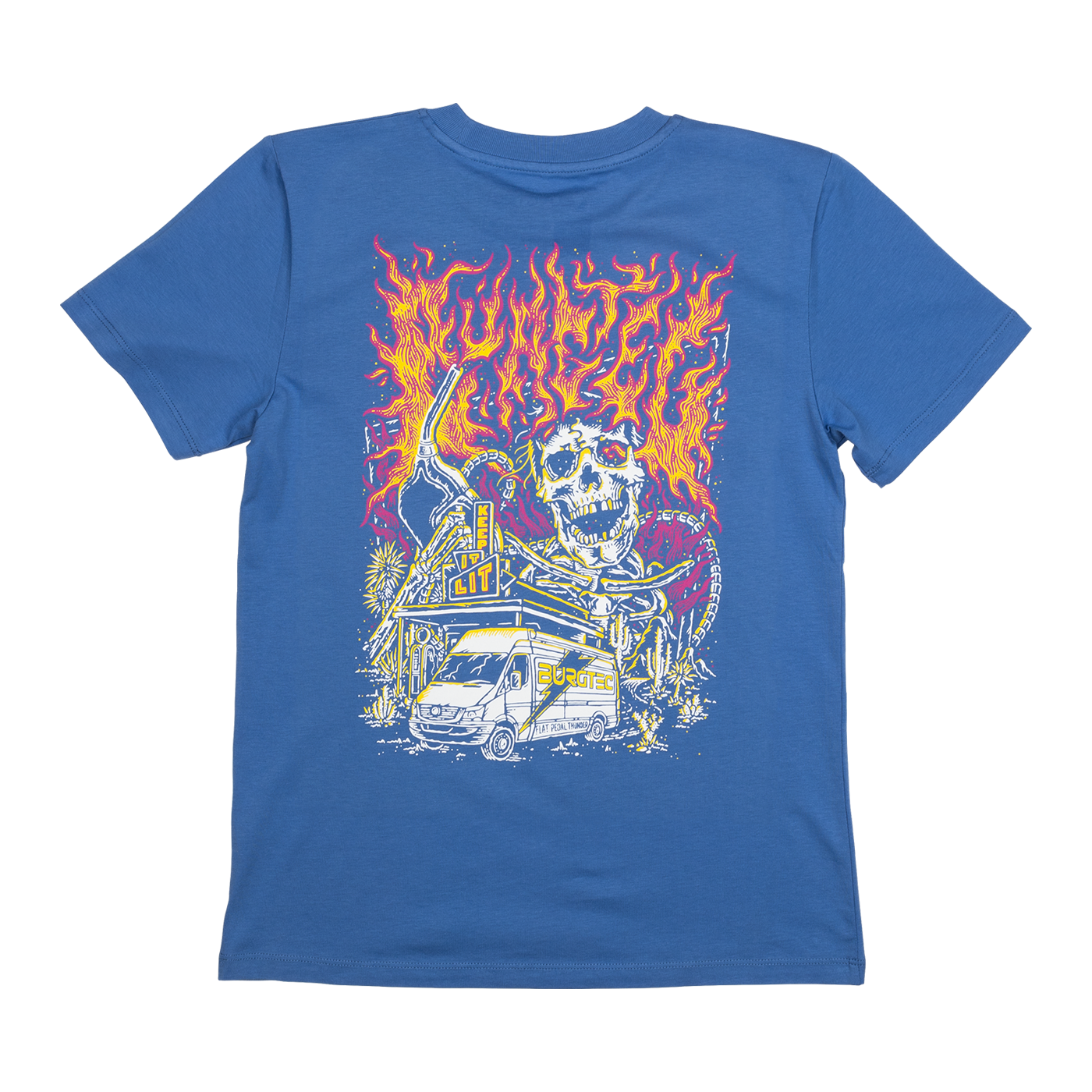 Burgtec Youth Keep It Lit T-Shirt-Blue-5-6 Years-BRINK