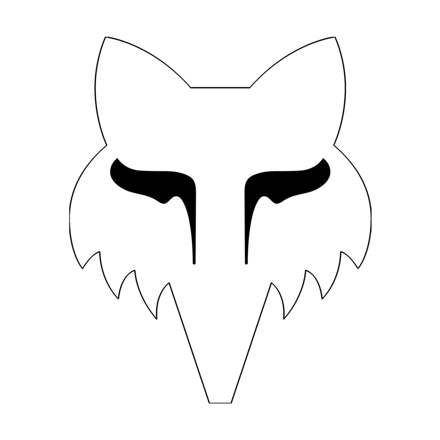 Fox Head 1.5" Sticker-One Size-White-BRINK