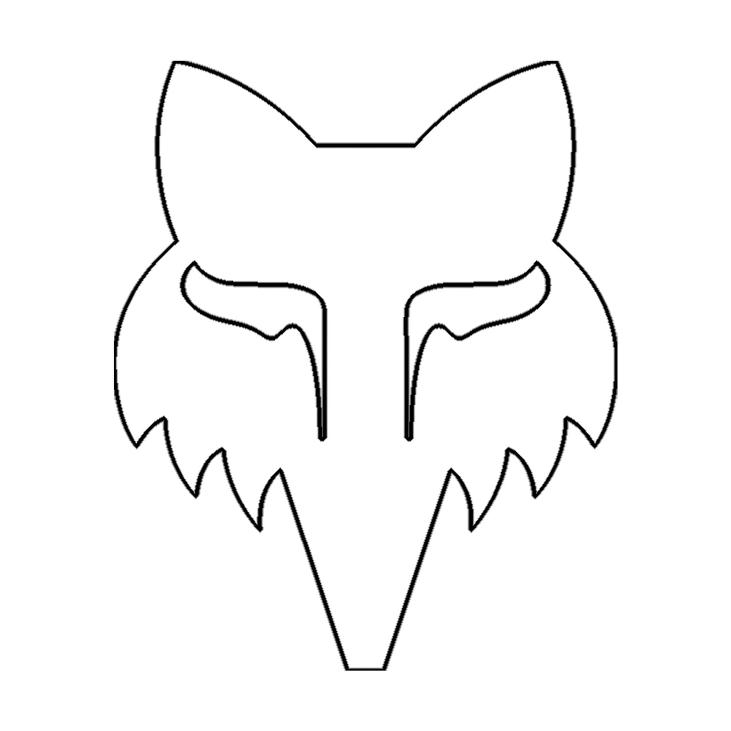 Fox Head 2.5" Die Cut Sticker-One Size-White-BRINK