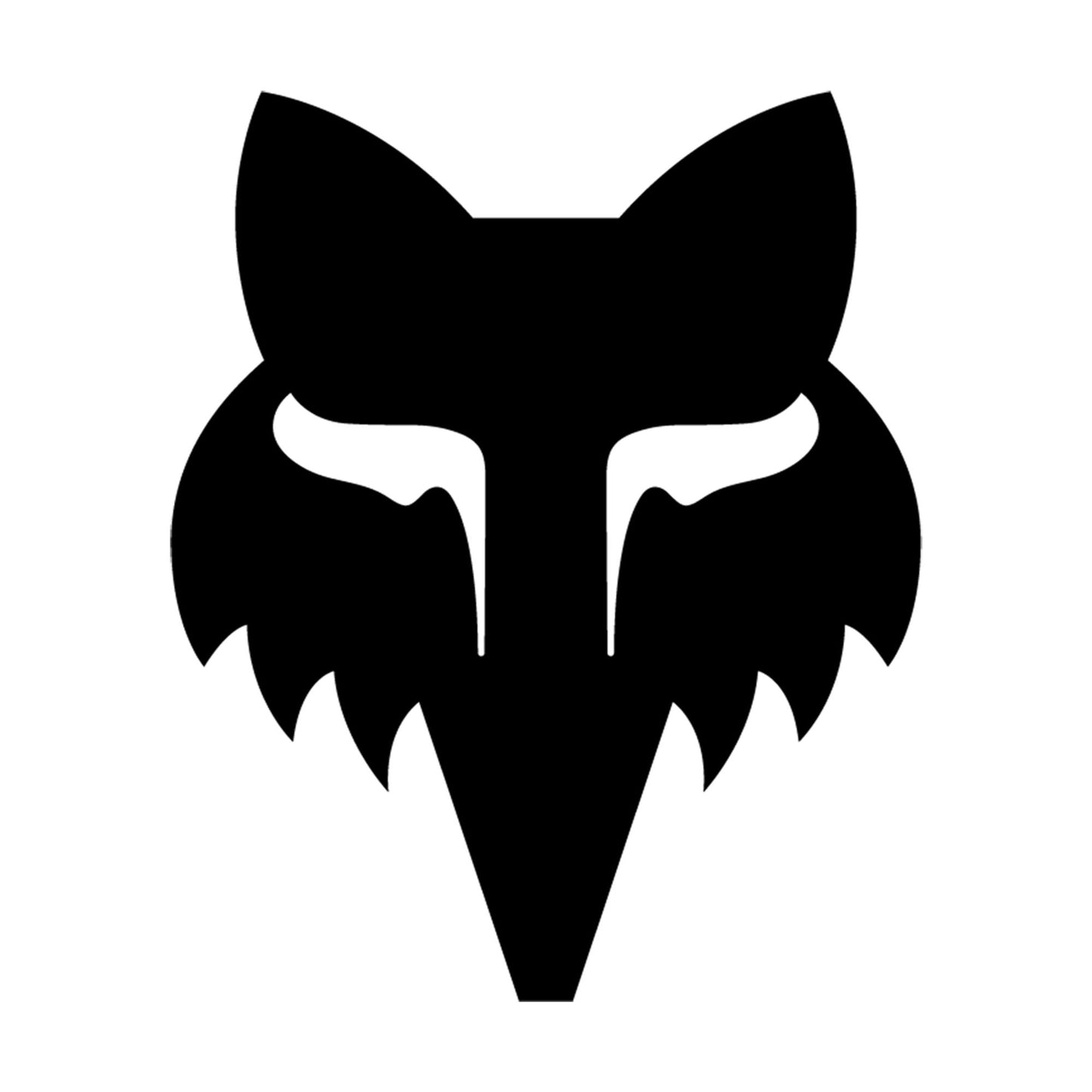 Fox Head 4" Die Cut Sticker-One Size-Black-BRINK