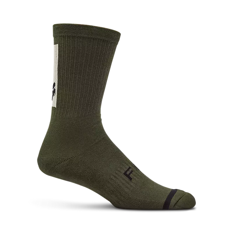 Fox Head Fox Head 8" Defend Sock 2025-XS/S-Olive Green-BRINK