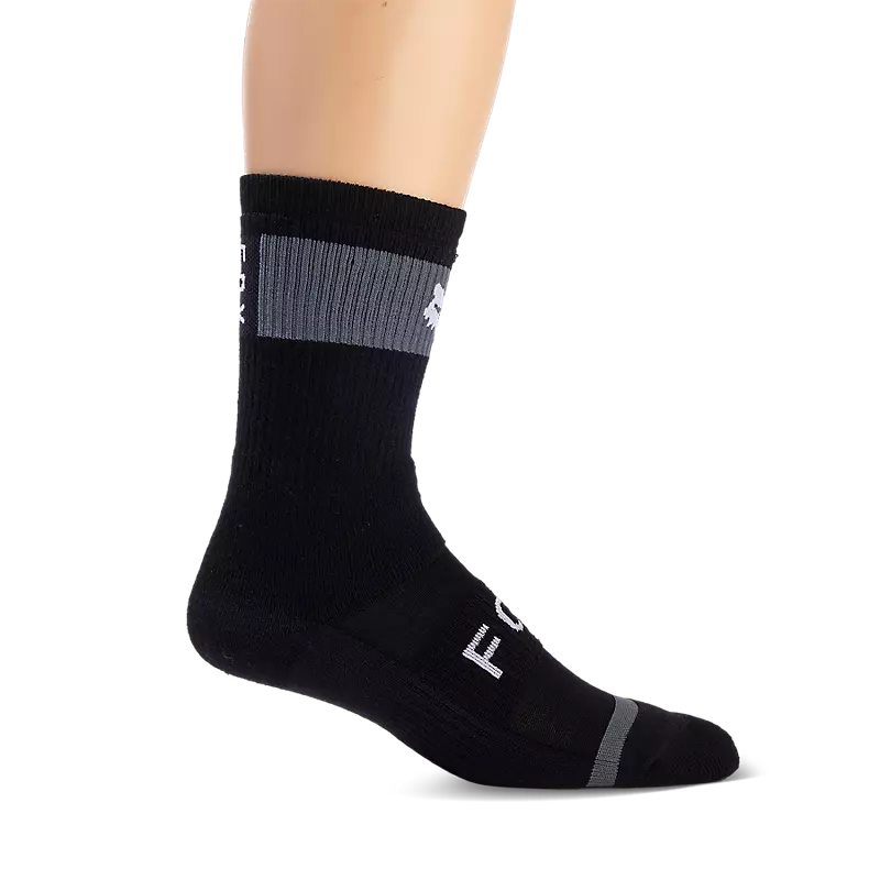 Fox Head Fox Head 8" Defend Winter Sock 2025-XS/S-Black-BRINK