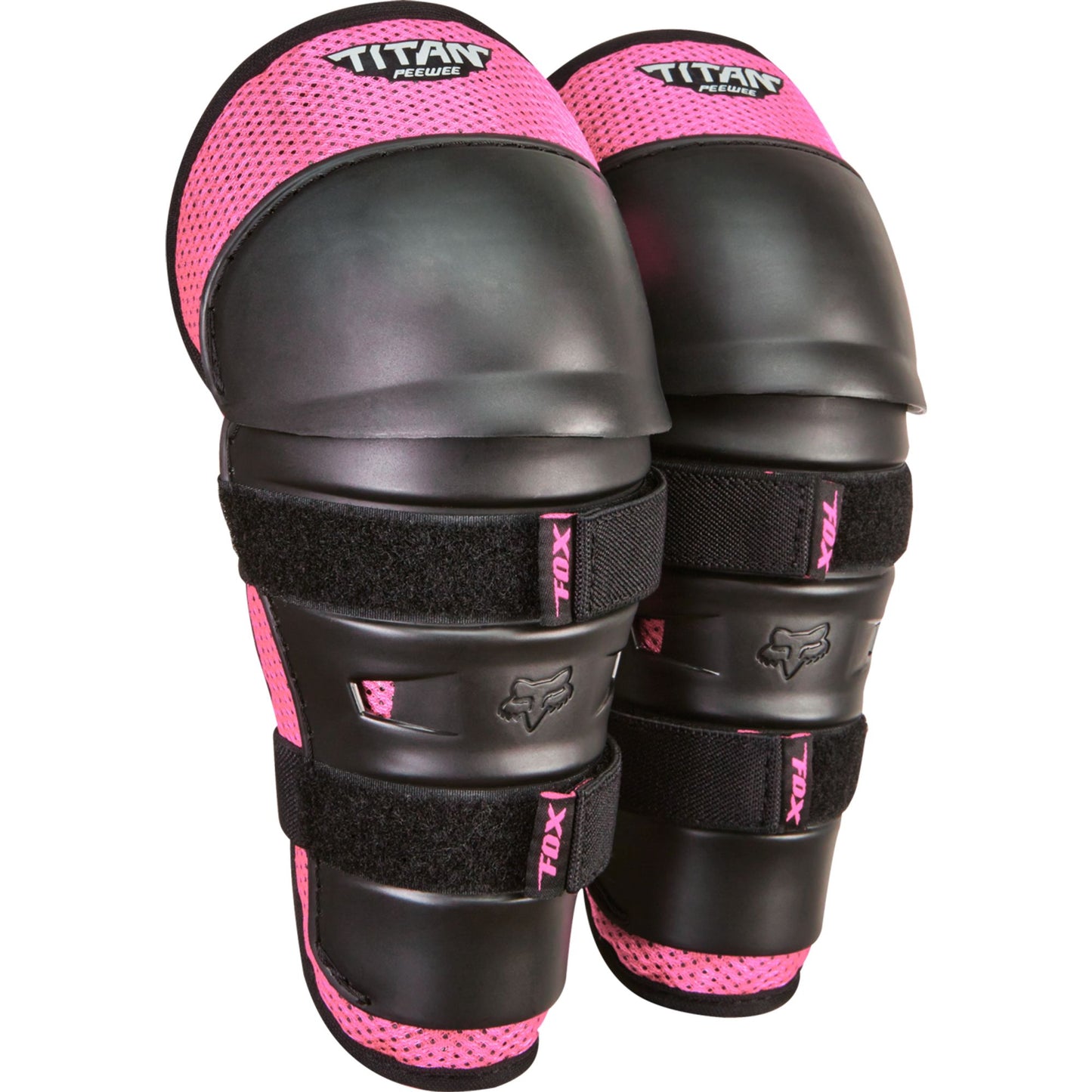 Fox Head Peewee Titan Knee/Shin Pads-One Size-Black / Pink-BRINK