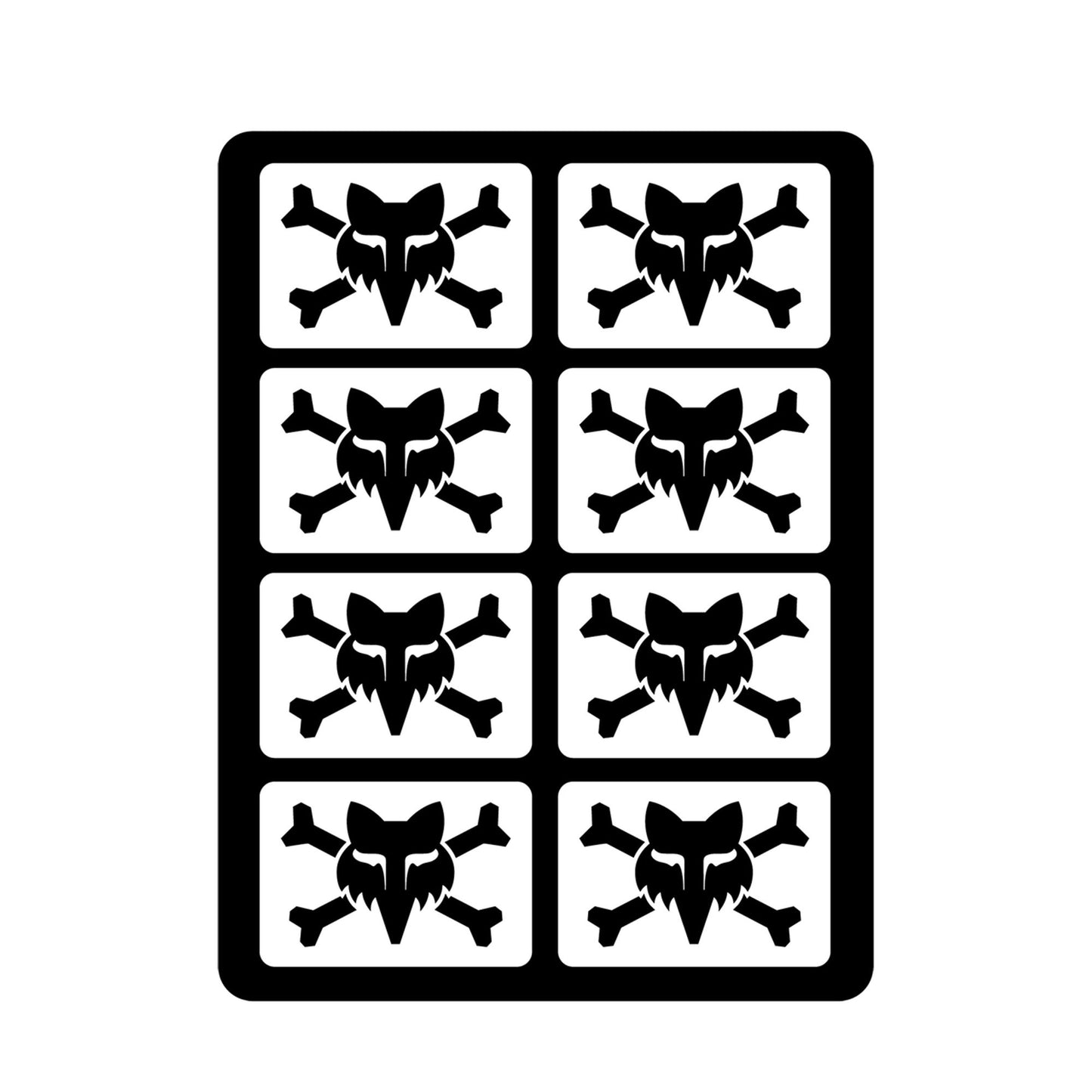 Fox Head Victory Logo Sticker Pack-One Size-White-BRINK