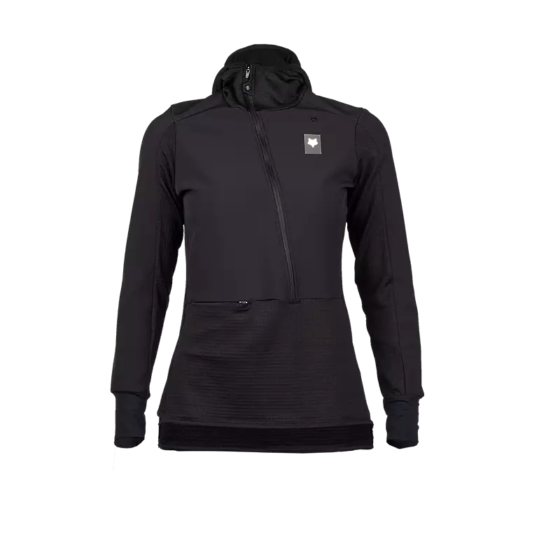Fox Head Womens Defend Thermal Hoodie-XS-Black-BRINK