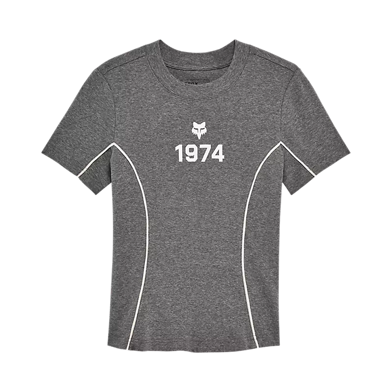 Fox Head Womens Moto-X Fitted Tee 2026-XS-Heather Graphite-BRINK