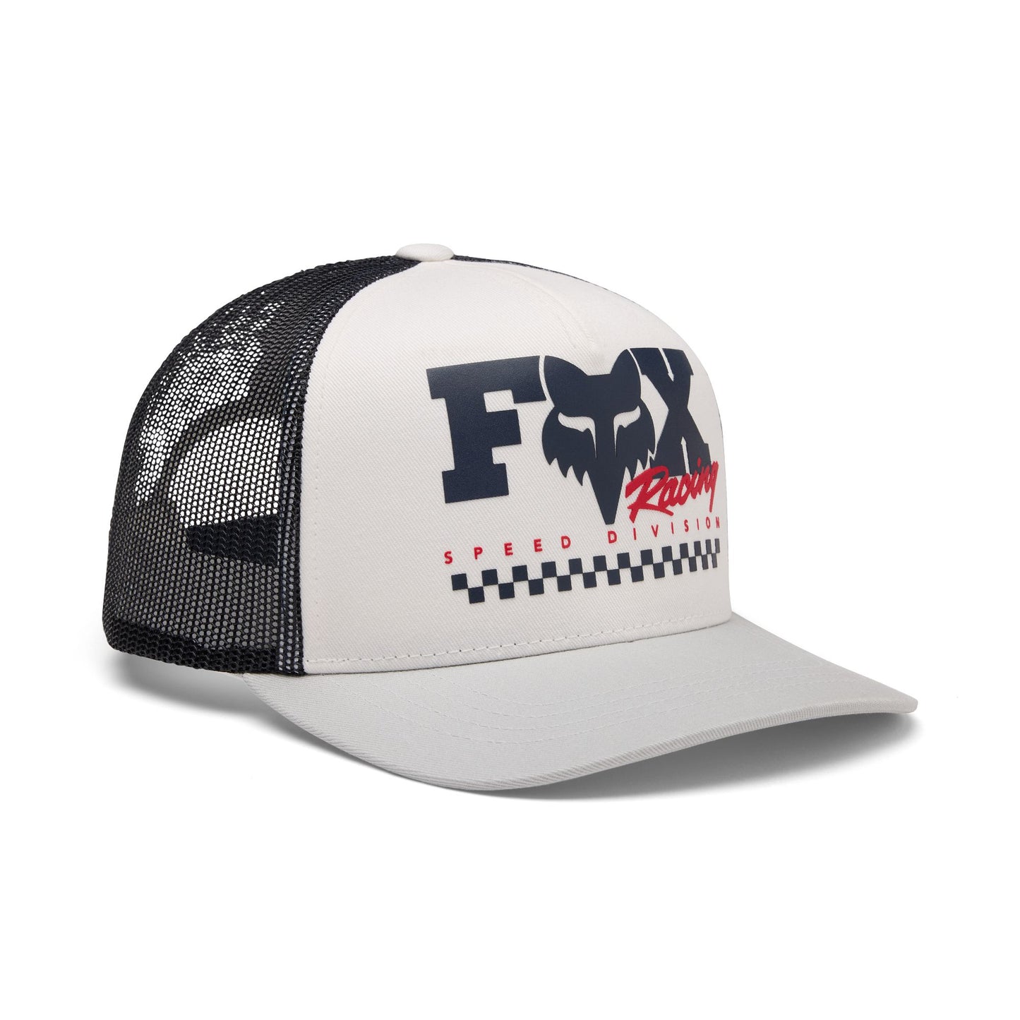 Fox Head Youth Checker Mesh Trucker Hat 2026-One Size-White-BRINK