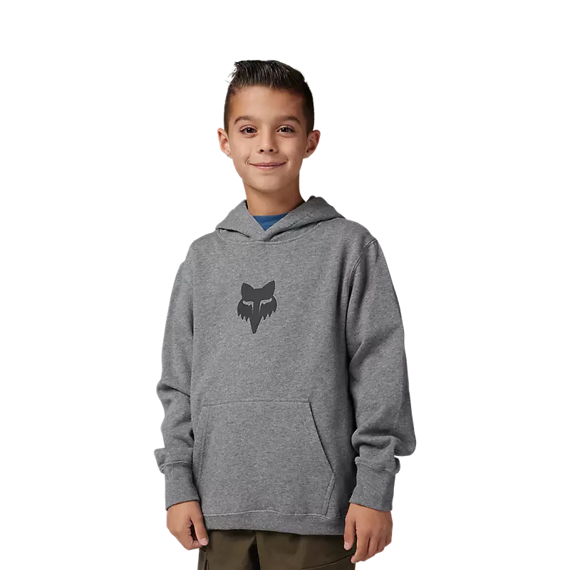 Fox Head Youth Legacy Fleece Pullover-YXS-Heather Graphite-BRINK