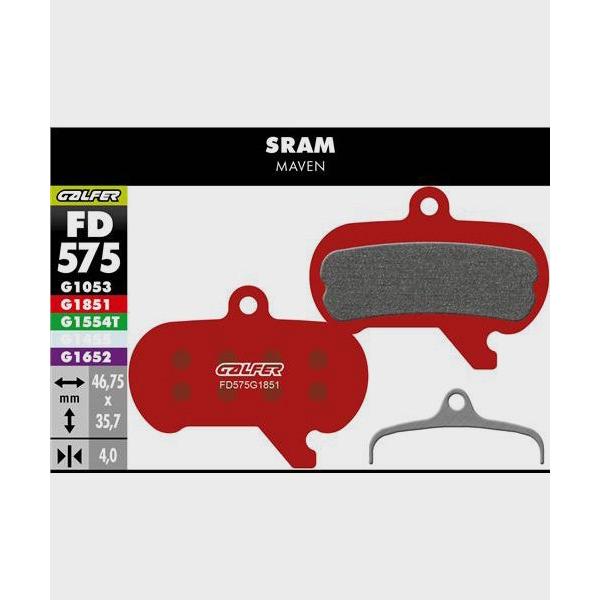Galfer Advanced Disc Brake Pads - Bulk 30 Sets-SRAM Extra Large Maven-Steel-BRINK