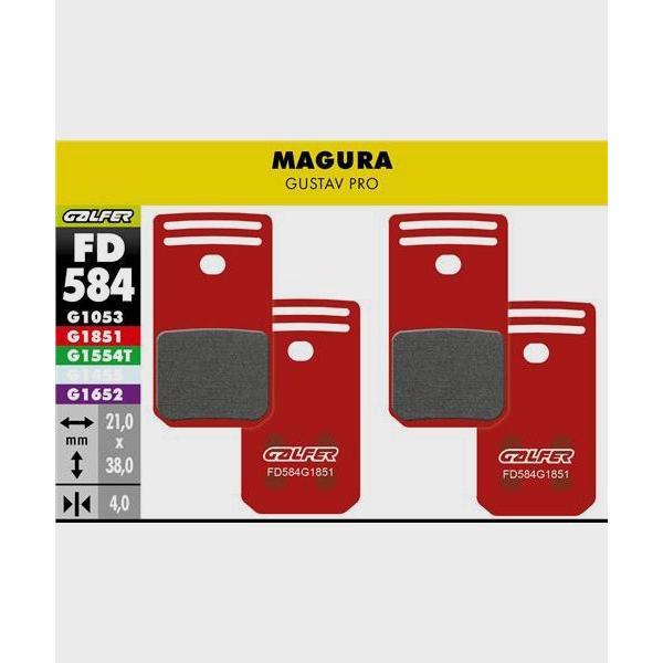 Galfer Advanced Disc Brake Pads-Magura Gustav Pro-Steel-BRINK
