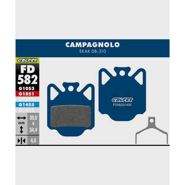 Galfer Road Disc Brake Pads-Campagnolo Ekar-Steel-BRINK