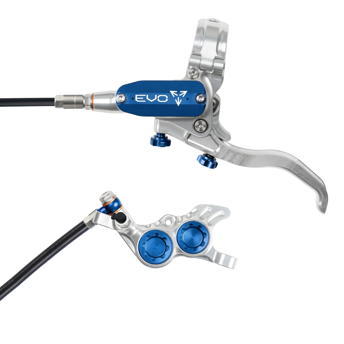 Hope EVO GR4 Disc Brake-Left-Silver / Blue-Black-BRINK