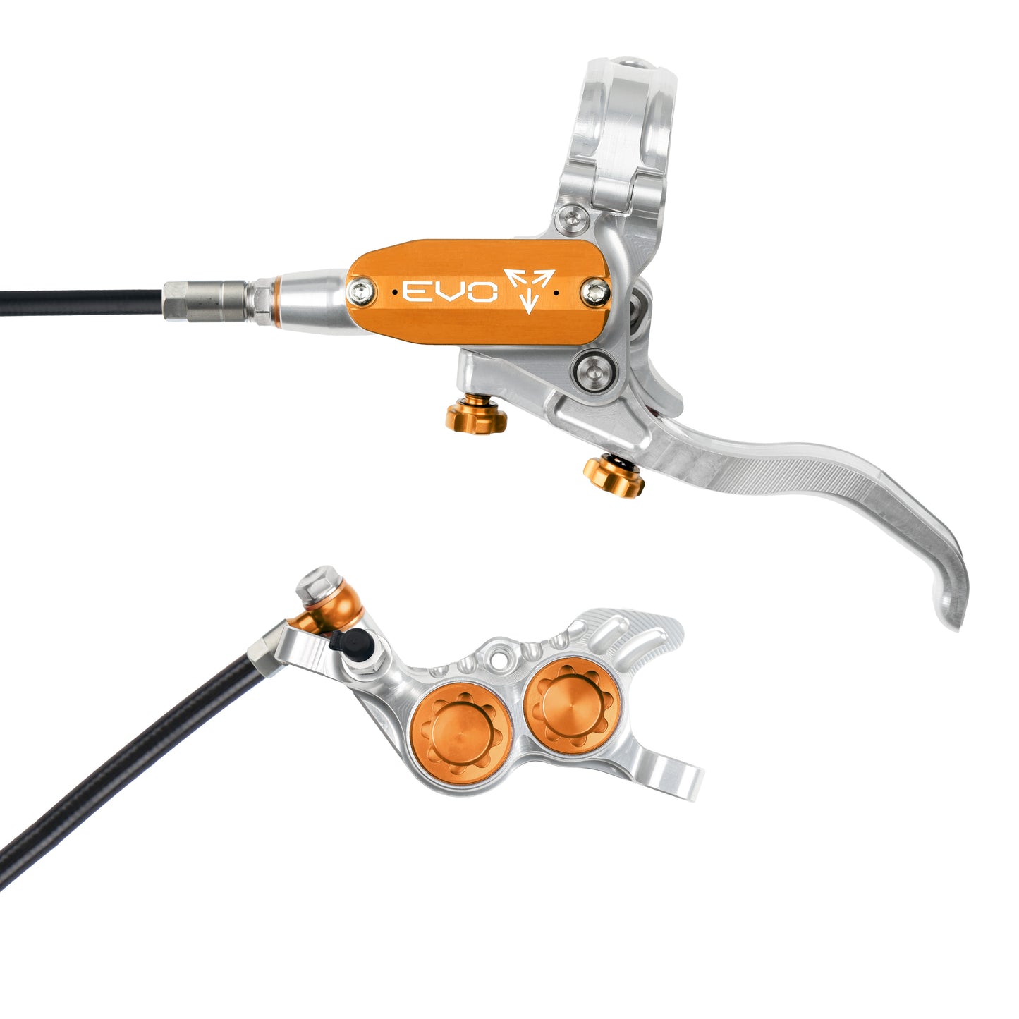 Hope EVO GR4 Disc Brake-Left-Silver / Orange-Black-BRINK