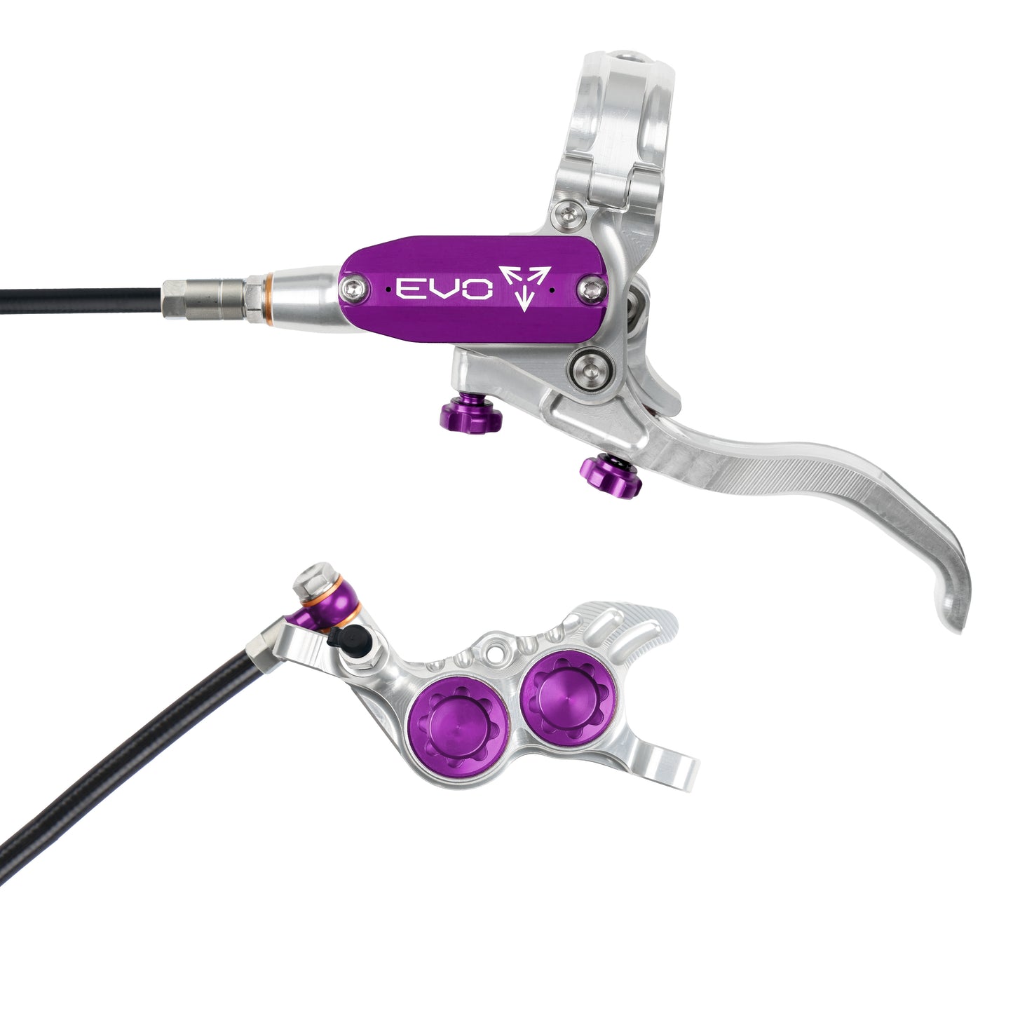 Hope EVO GR4 Disc Brake-Left-Silver / Purple-Black-BRINK