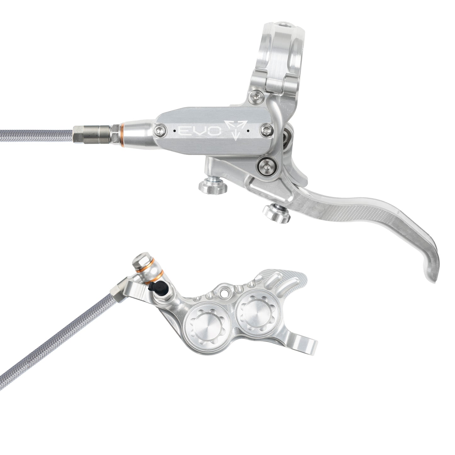 Hope EVO GR4 Disc Brake-Left-Silver / Silver-Braided-BRINK