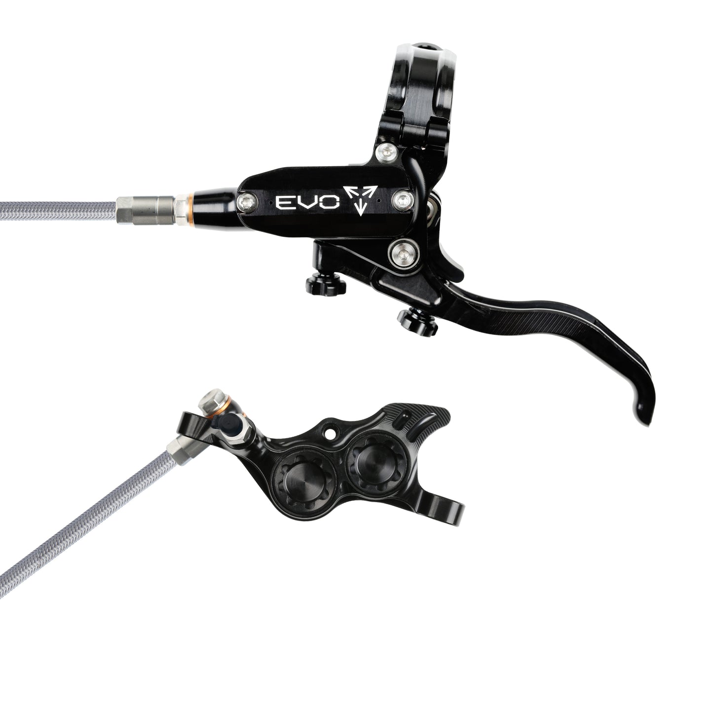 Hope EVO TR4 Disc Brake-Left-Black / Black-Braided-BRINK