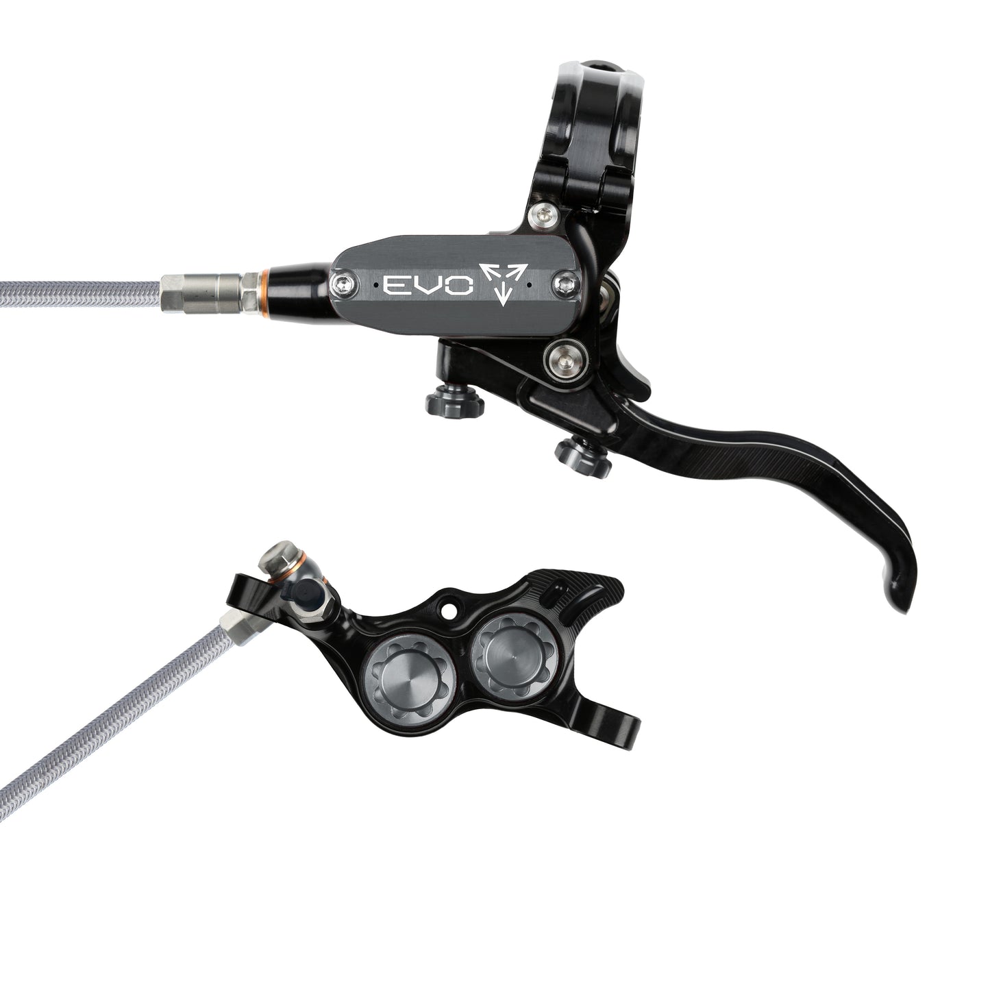 Hope EVO TR4 Disc Brake-Left-Black / Smoke-Braided-BRINK