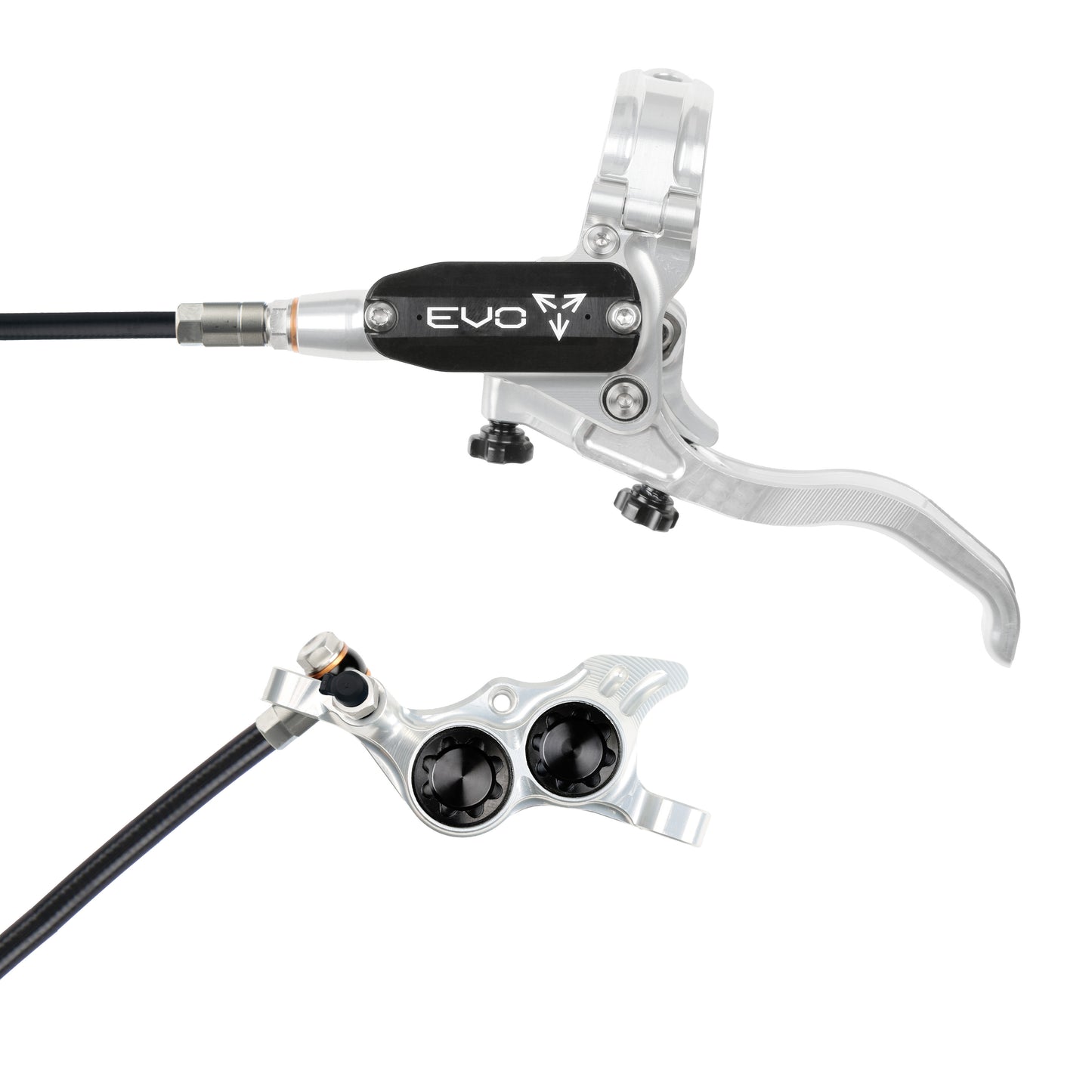 Hope EVO TR4 Disc Brake-Left-Silver / Black-Black-BRINK