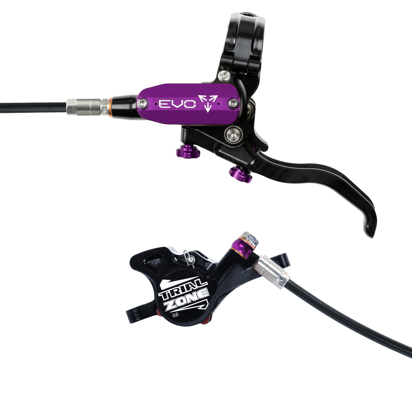 Hope EVO Trial Zone No.9 Disc Brake-Left-Purple-Black-BRINK
