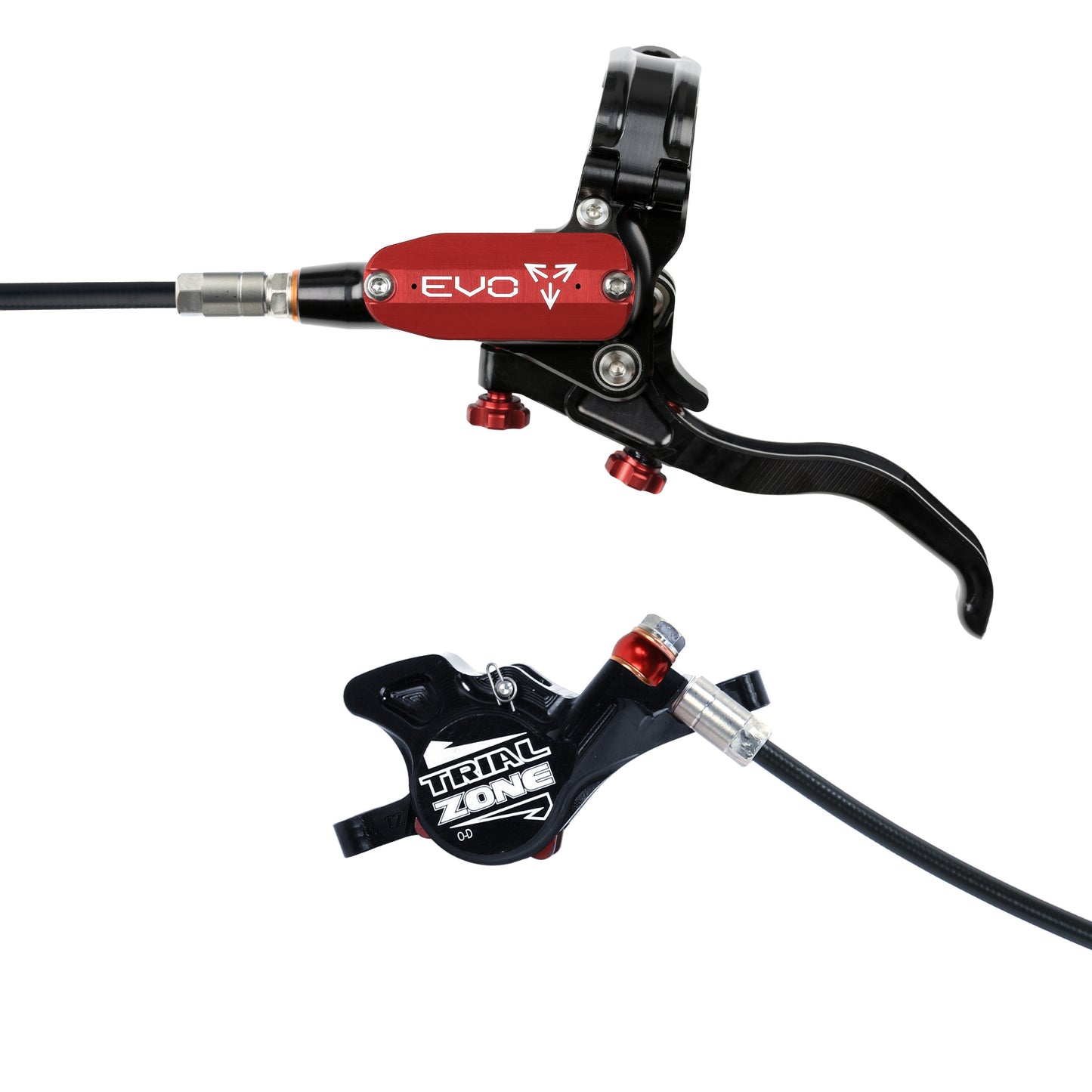 Hope EVO Trial Zone No.9 Disc Brake-Left-Red-Black-BRINK