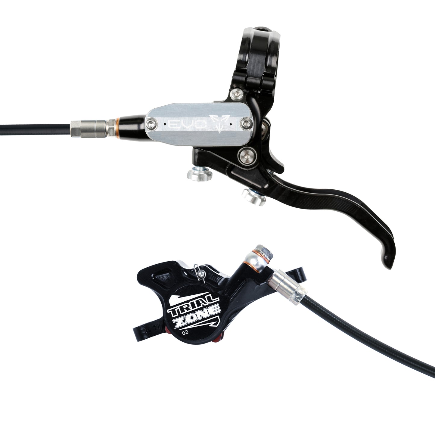Hope EVO Trial Zone No.9 Disc Brake-Left-Silver-Black-BRINK