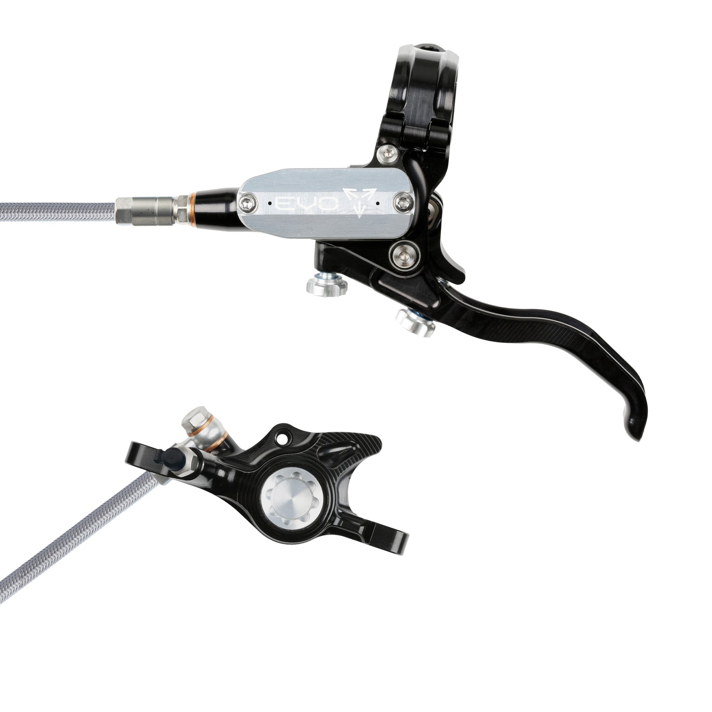 Hope EVO X2 Disc Brake-Left-Black / Silver-Braided-BRINK