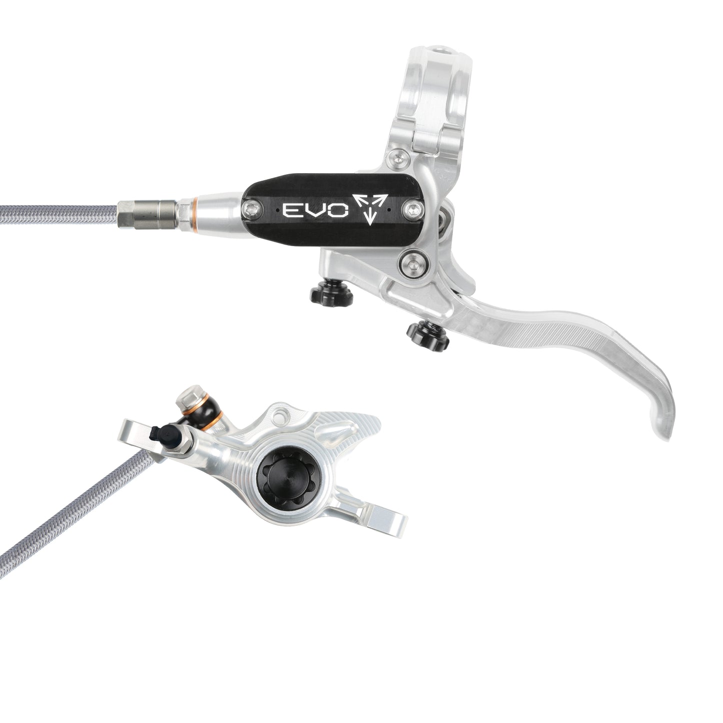 Hope EVO X2 Disc Brake-Left-Silver / Black-Braided-BRINK