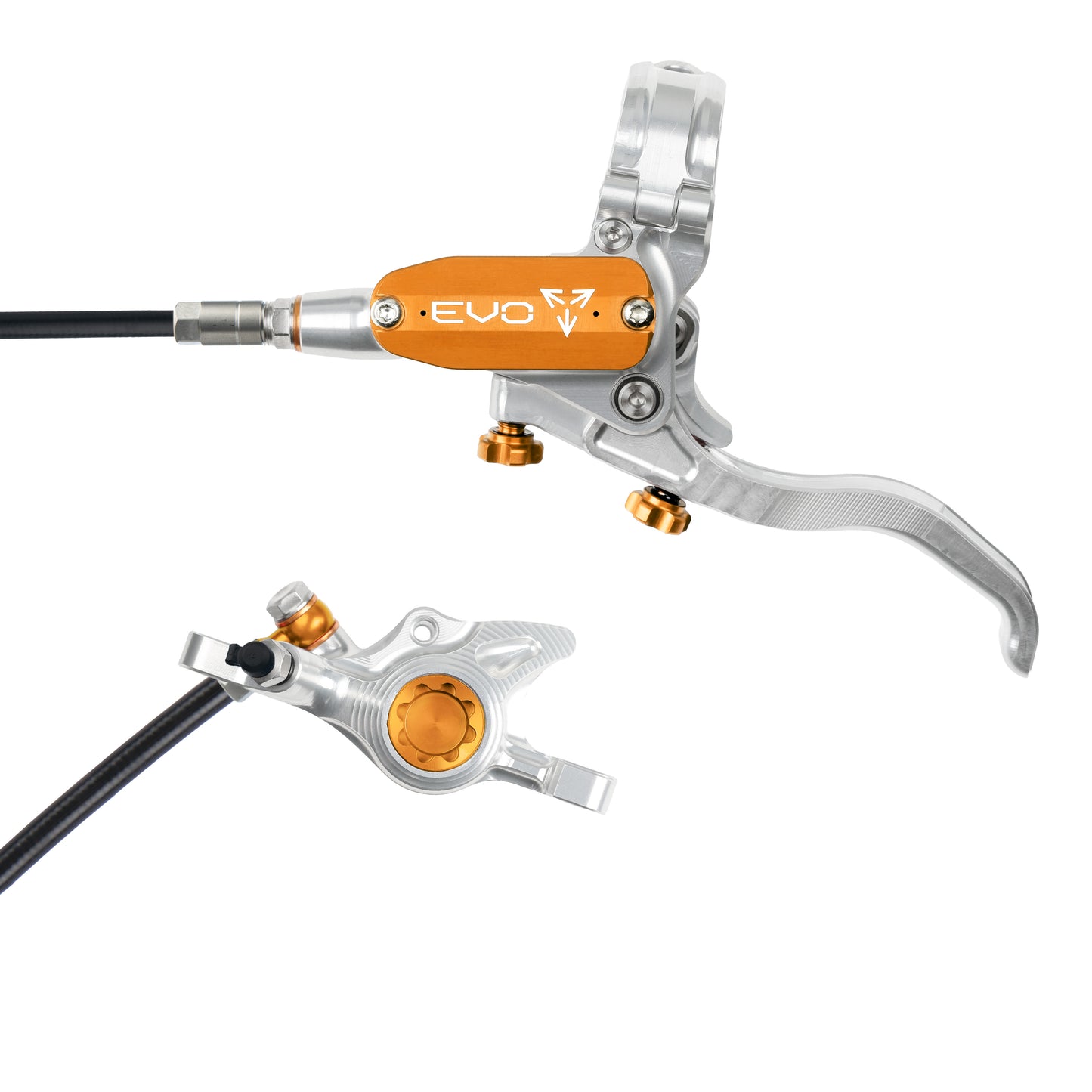 Hope EVO X2 Disc Brake-Left-Silver / Orange-Black-BRINK
