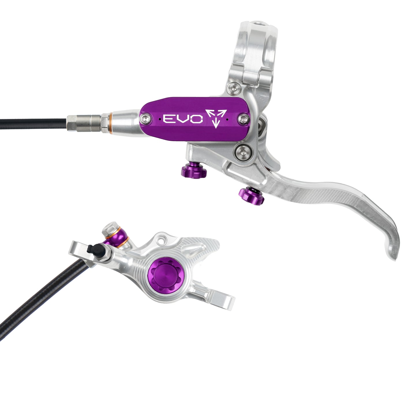 Hope EVO X2 Disc Brake-Left-Silver / Purple-Black-BRINK