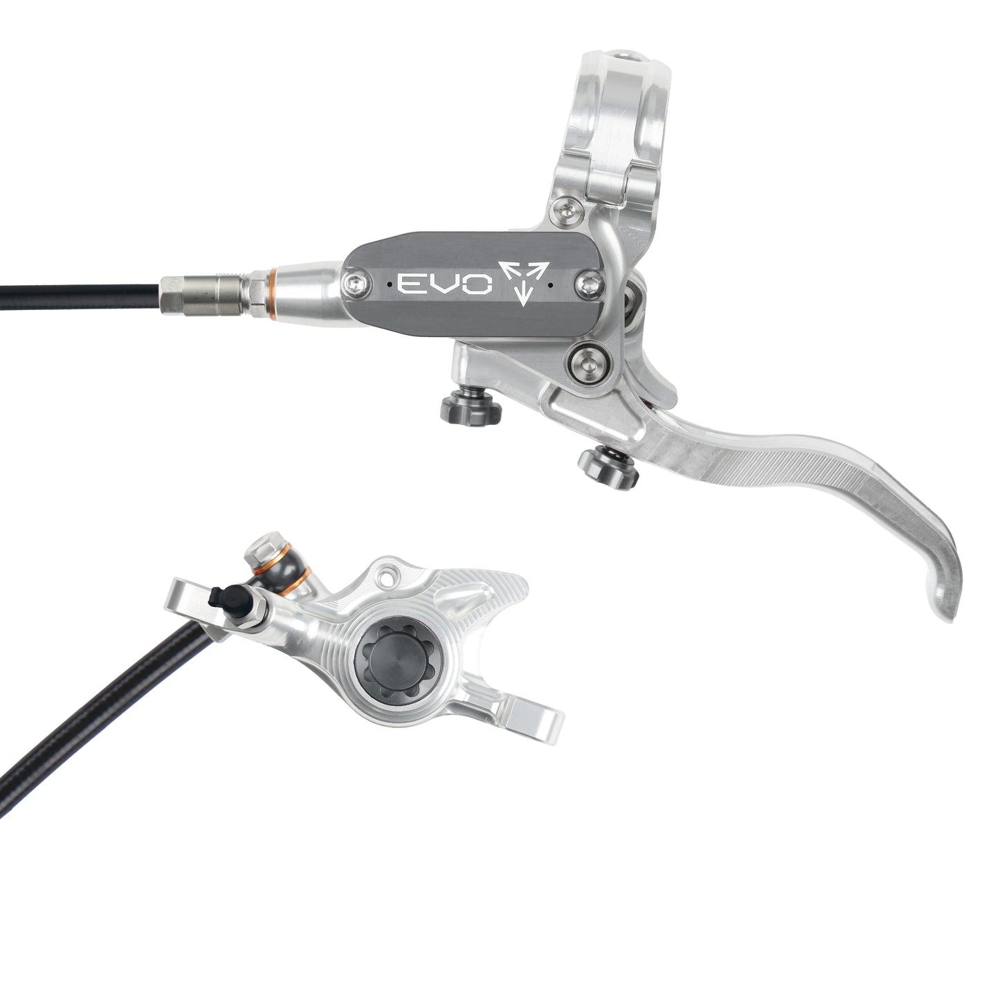 Hope EVO X2 Disc Brake-Left-Silver / Smoke-Black-BRINK