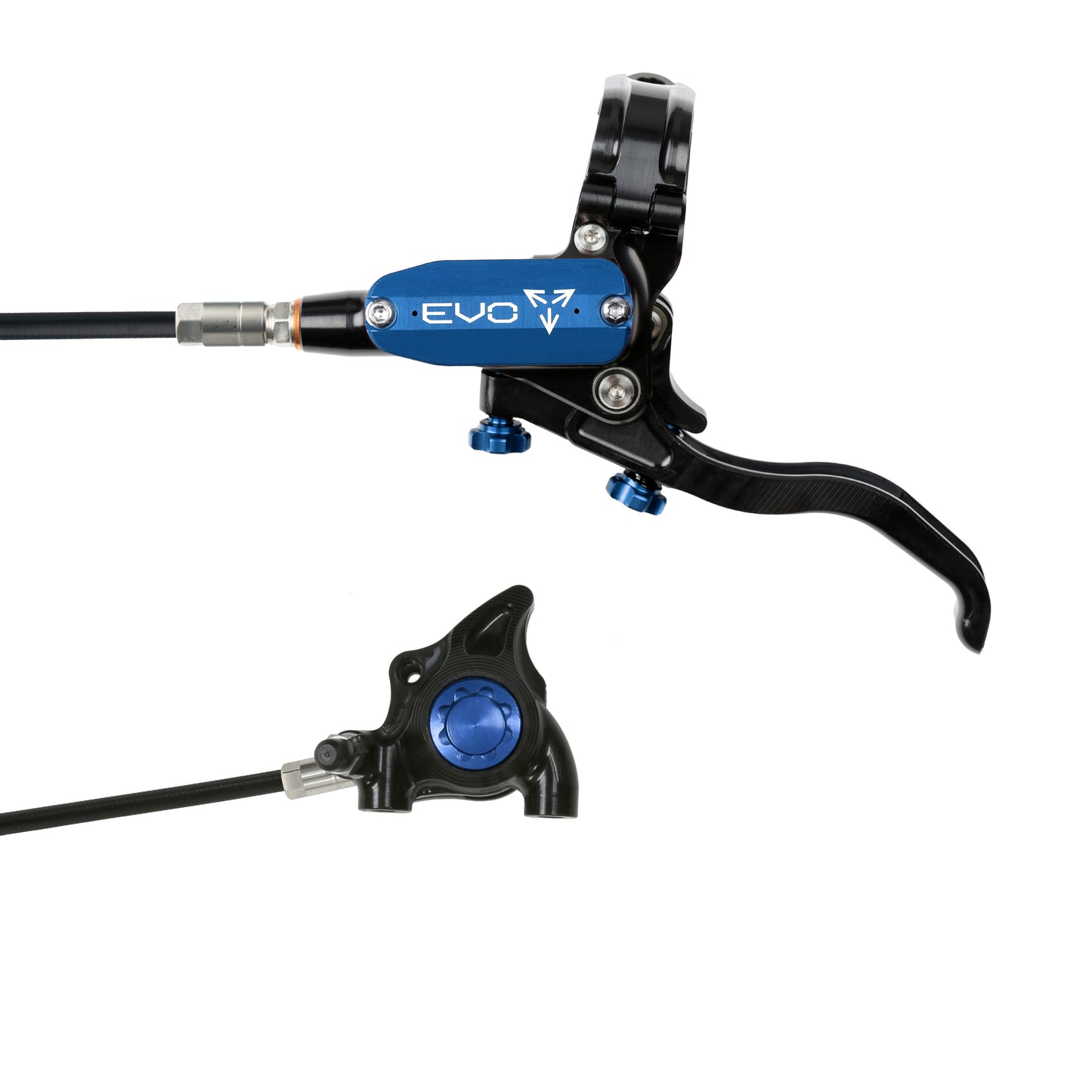Hope EVO X2 Flat Mount Disc Brake-Left-Black / Blue-Black-BRINK