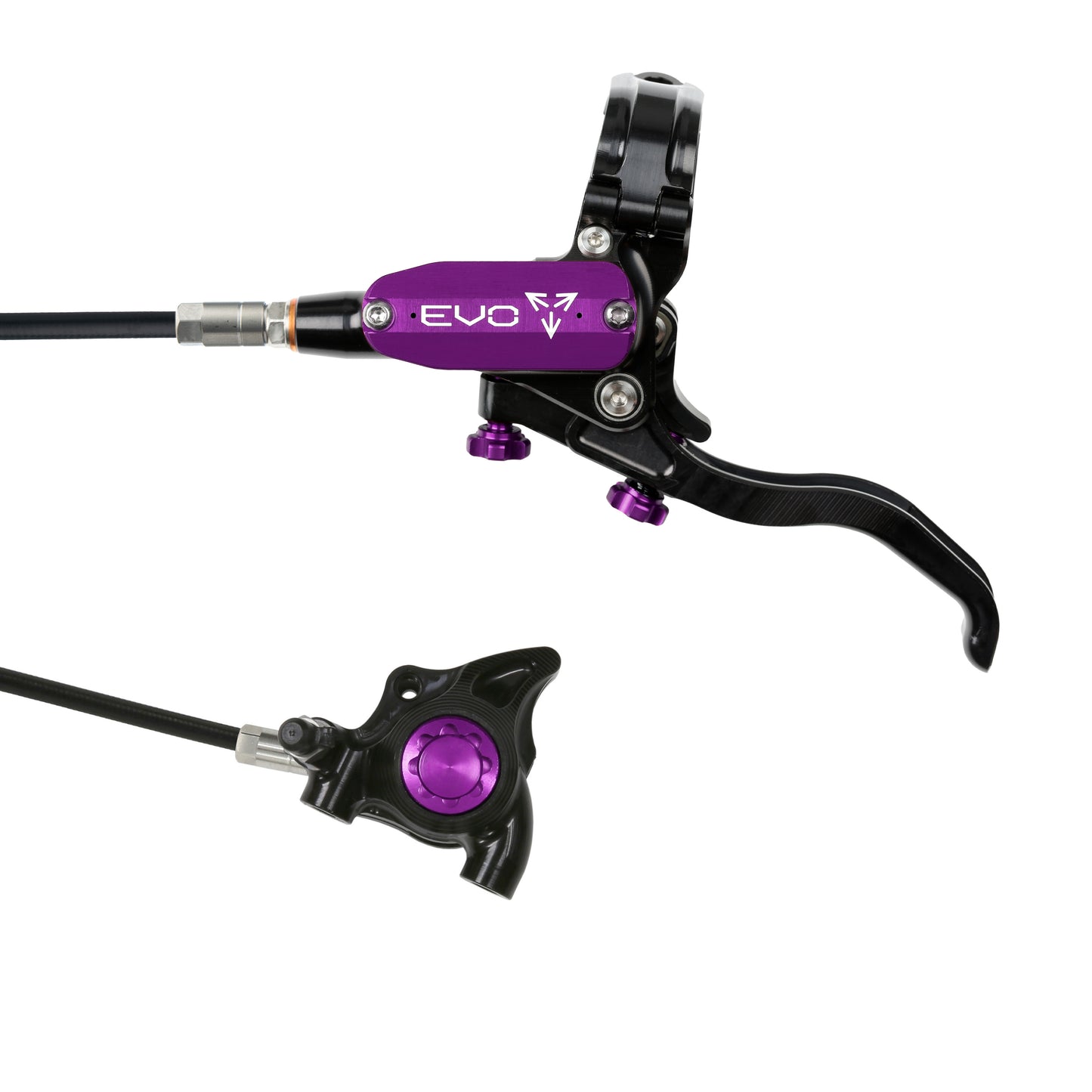 Hope EVO X2 Flat Mount Disc Brake-Left-Black / Purple-Black-BRINK