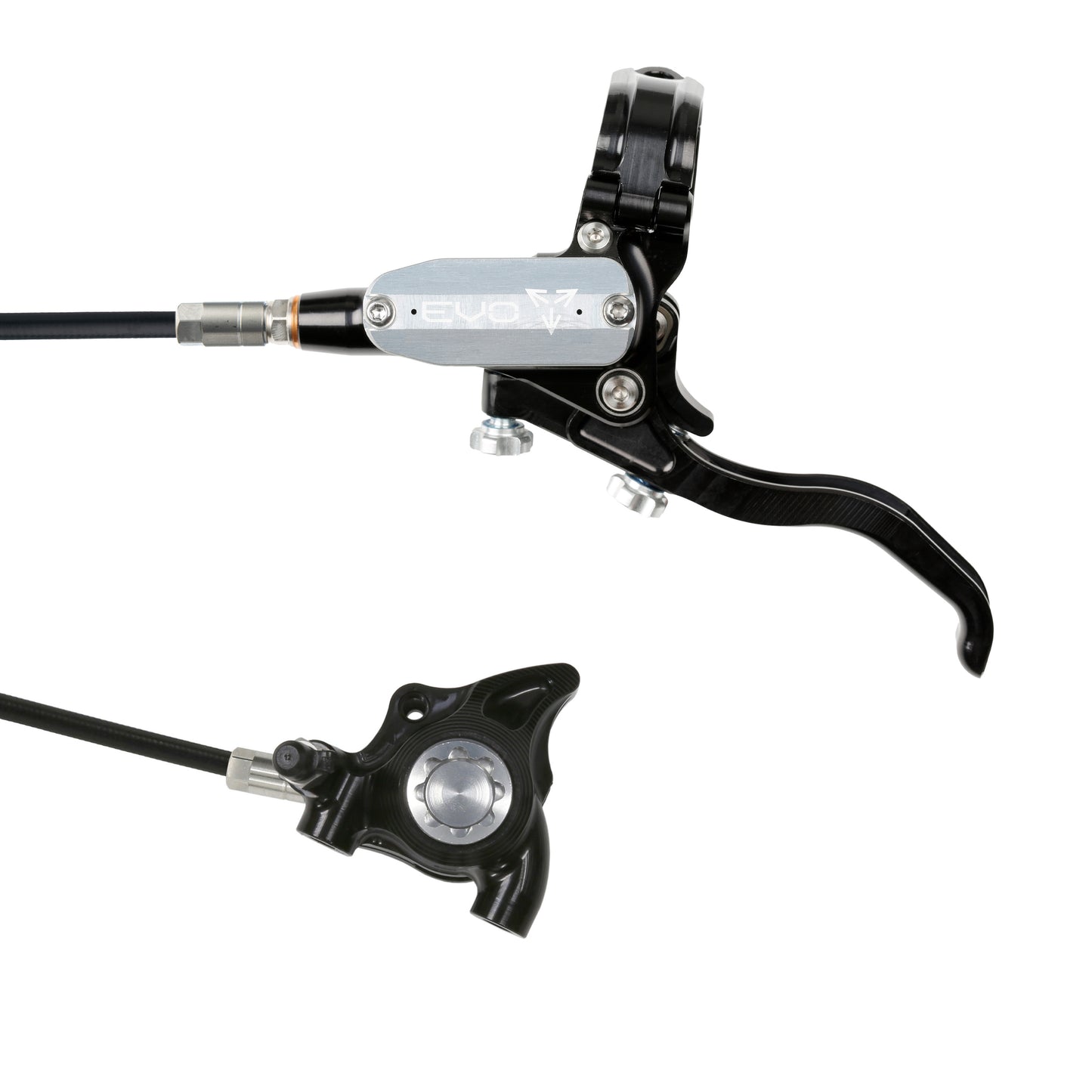 Hope EVO X2 Flat Mount Disc Brake-Left-Black / Silver-Black-BRINK