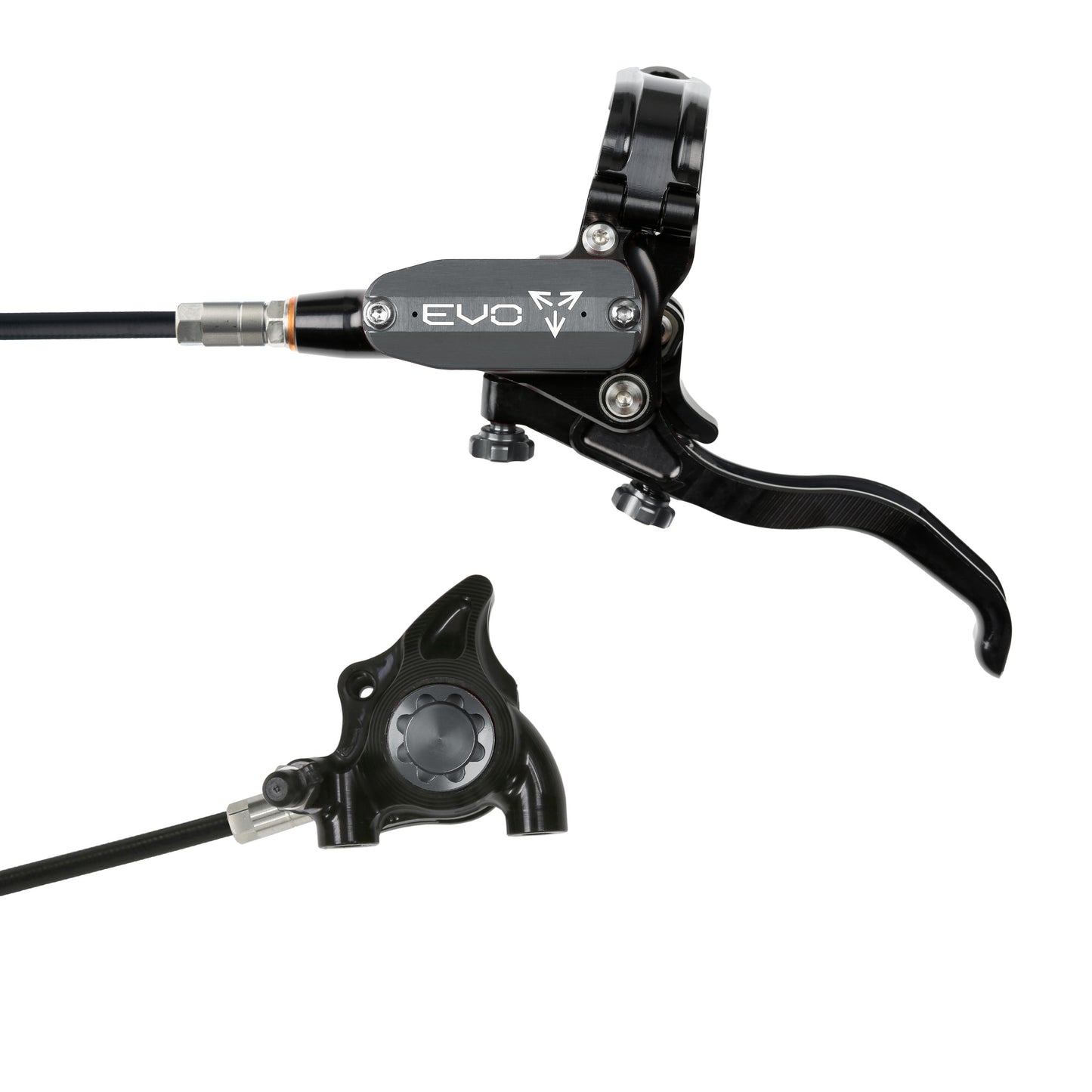 Hope EVO X2 Flat Mount Disc Brake-Left-Black / Smoke-Black-BRINK