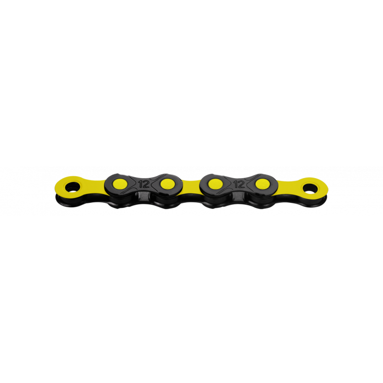 KMC DLC 12 Chain-12sp-118L-Black / Yellow-BRINK
