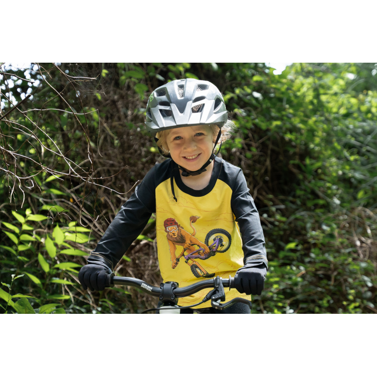 Kids Ride Shotgun Loose Lion Windproof Kids MTB Jersey-BRINK