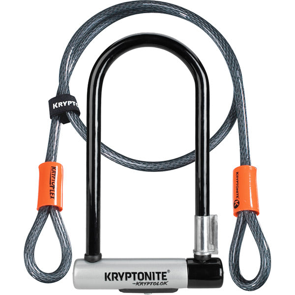 Kryptonite Kryptolok U-Lock-Standard - with 4ft Kryptoflex Cable-Sold Secure Gold-BRINK