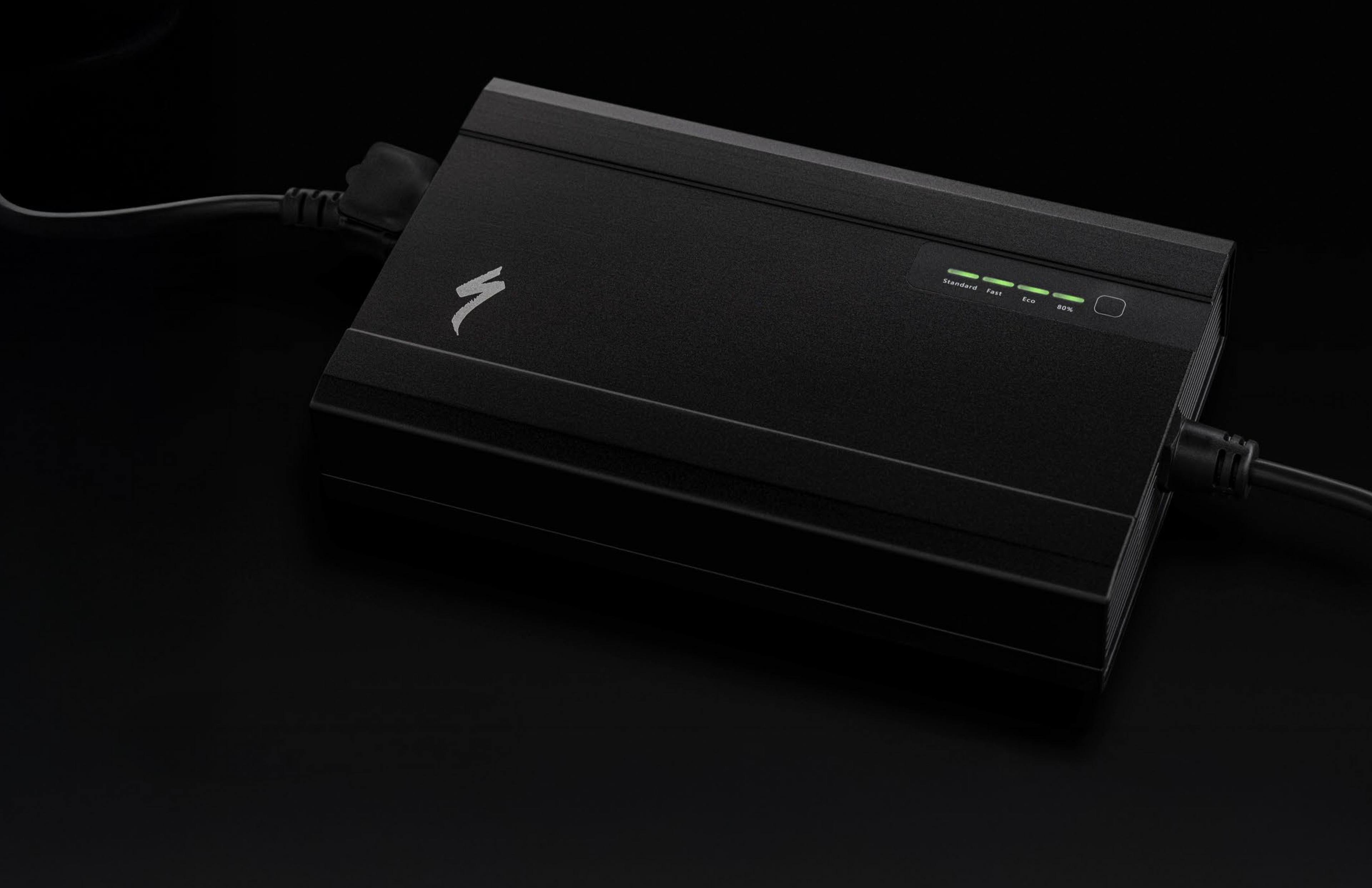 The Levo 4 comes with an excellent 5 amp, 200 watt charger. If you want to charge faster
than any bike on the planet, we offer an aftermarket 12 amp, 700 watt Smart Charger. It
charges the 840Wh battery from 0-80% in less than one hour. It also offers an Eco mode for
energy efficient charging. The charge-to-80% function increases battery life when storing
your Levo 4, or when a full charge is not needed.