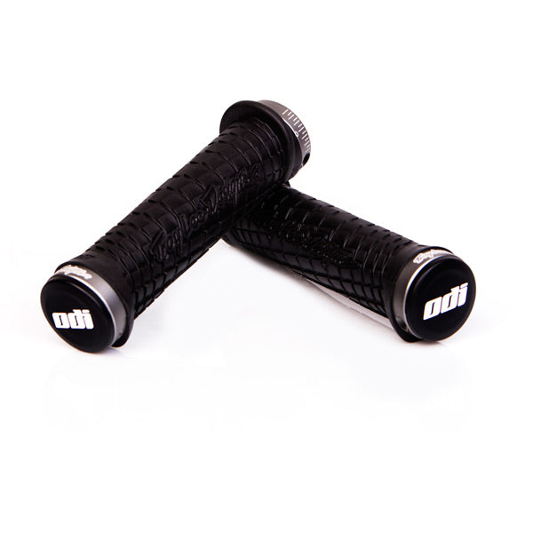 ODI Troy Lee Designs Lock On Grips-130 mm-Black / Grey-BRINK