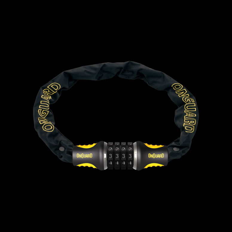 OnGuard Mastiff Combo Chain Lock-80cm-Black / Yellow-BRINK