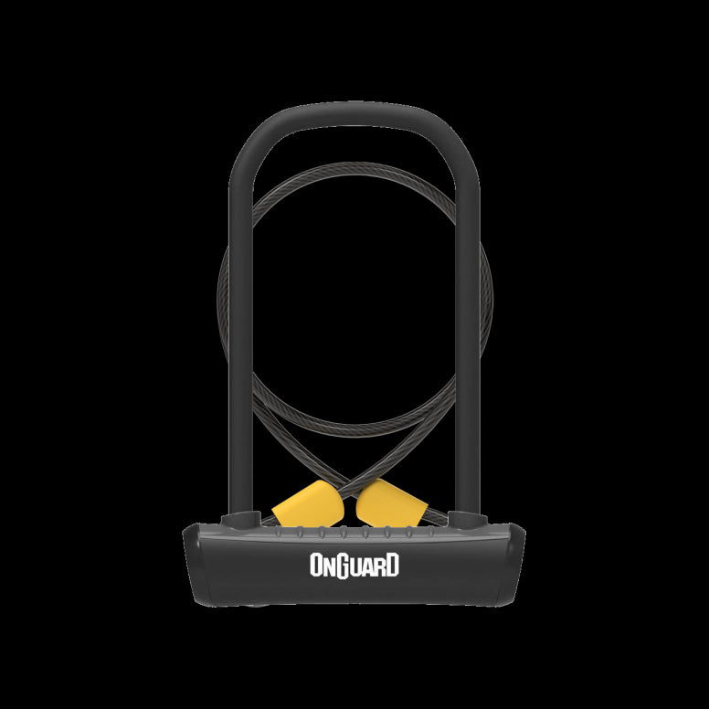 OnGuard Neon U-Lock + Cable-230mm-Black-BRINK
