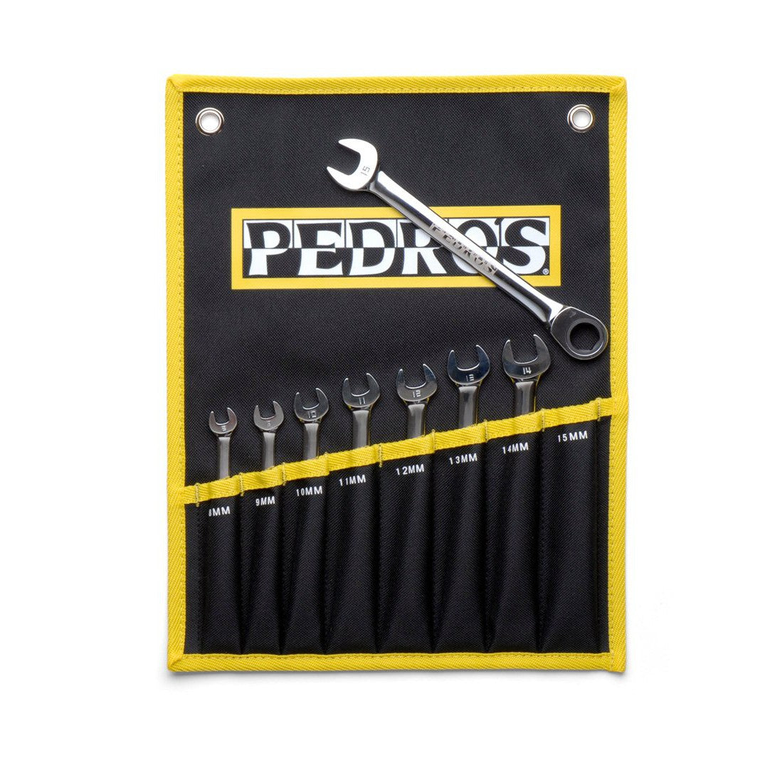 Pedros Ratcheting Combo Wrench Set-BRINK