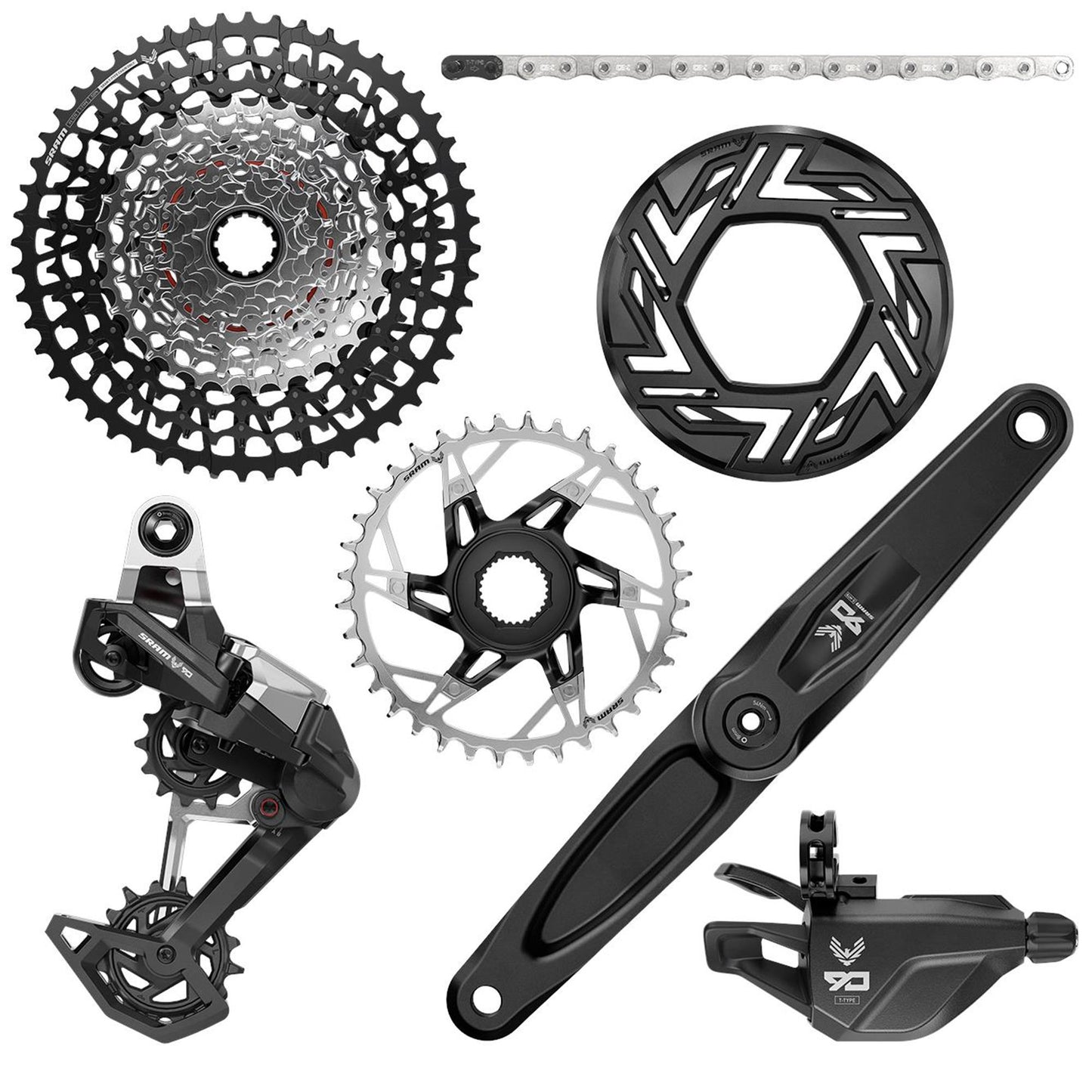 SRAM 90 Eagle E-Bike Transmission Groupset-Bosch-160mm-36t / 10-52t-BRINK