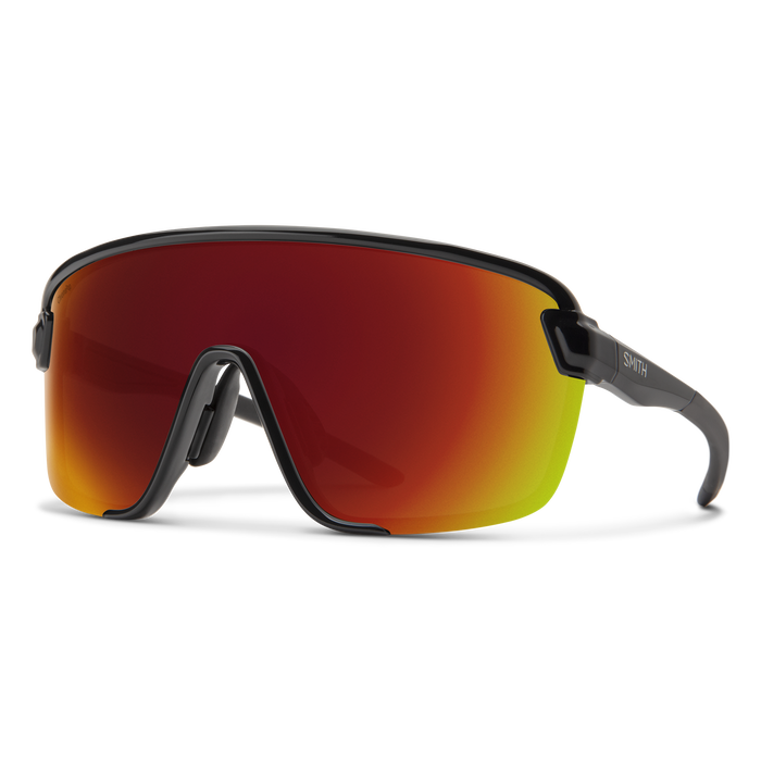 Smith Bobcat Glasses-Black-Chromapop Red Mirror-BRINK