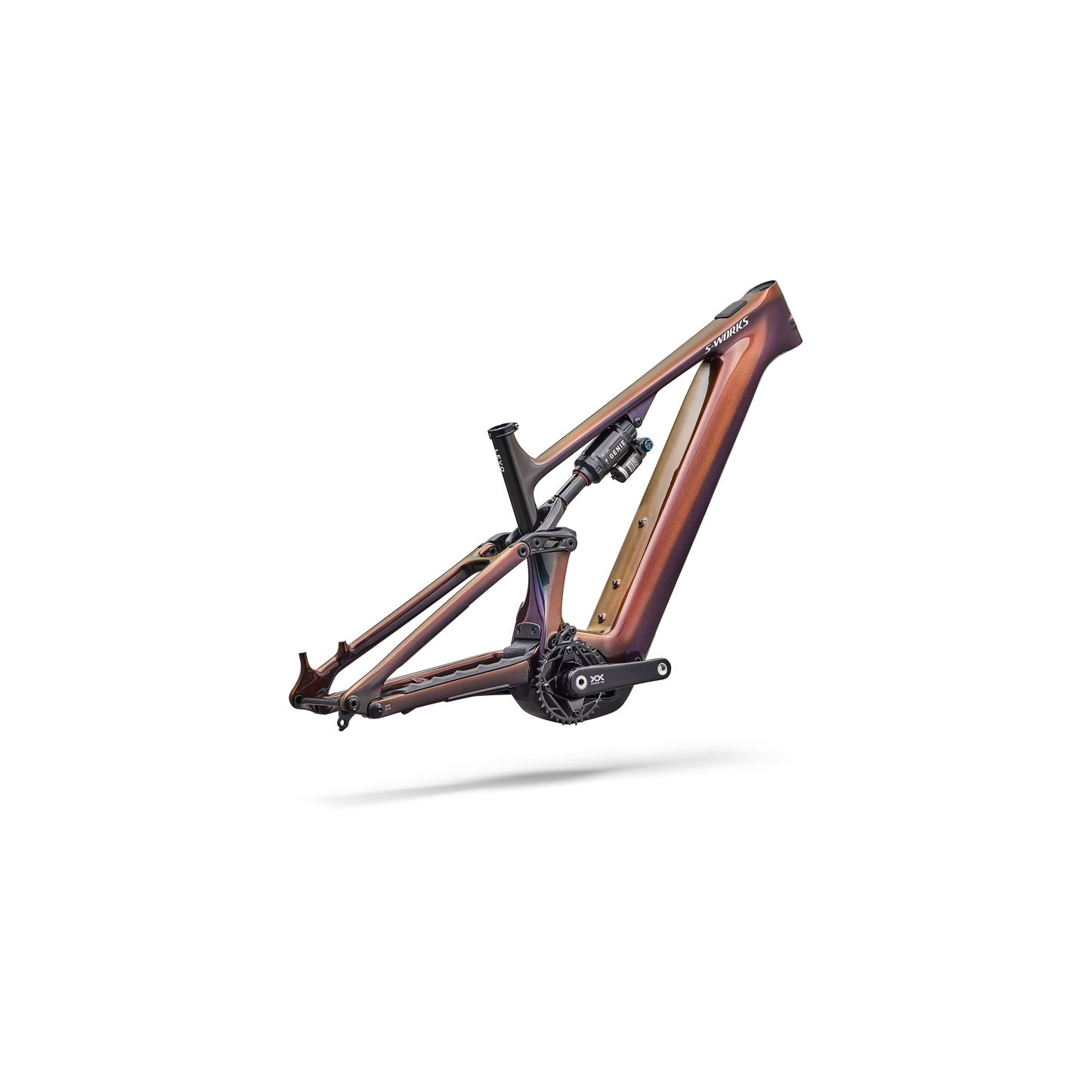Specialized Levo 4 S-Works Carbon Frame 2027 - Gloss Red Gold / Metallic White Silver - image 3